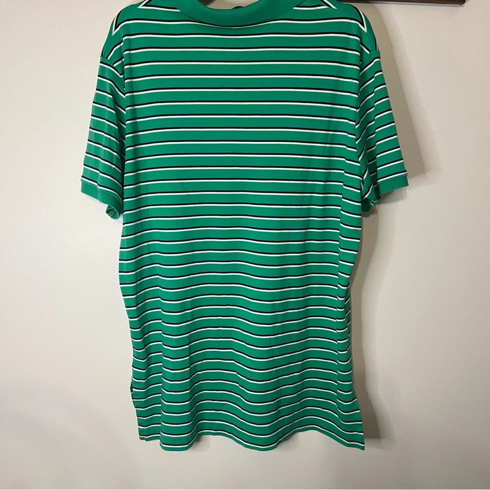Polo Ralph Lauren Green Striped Performance Polo Shirt Men’s XL Golf Preppy